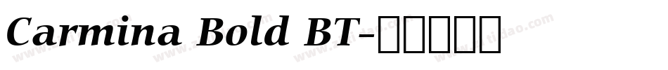 Carmina Bold BT字体转换
